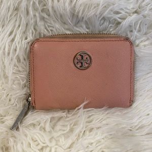 Tory Burch small baby pink wallet